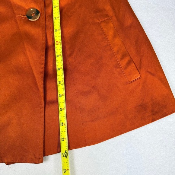 Forever 21 Hooded Double Breasted Pea Coat Jacket Women Size 2 Burnt Orange Twee - Picture 7 of 13